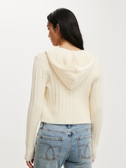 Creme - Cotton On Everfine Double Zip-Up Hoodie - Imagem 2 de 4