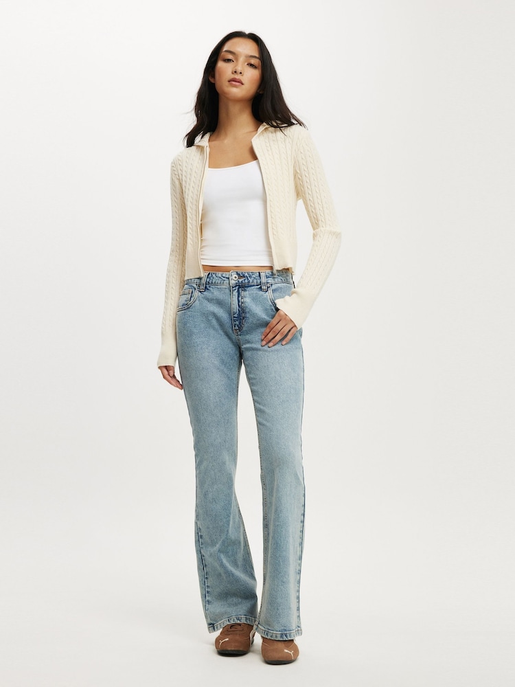 Creme - Cotton On Everfine Double Zip-Up Hoodie - Imagem 4 de 4
