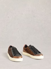 White Stuff Brown Tori Leather Trainers - Image 2 of 4