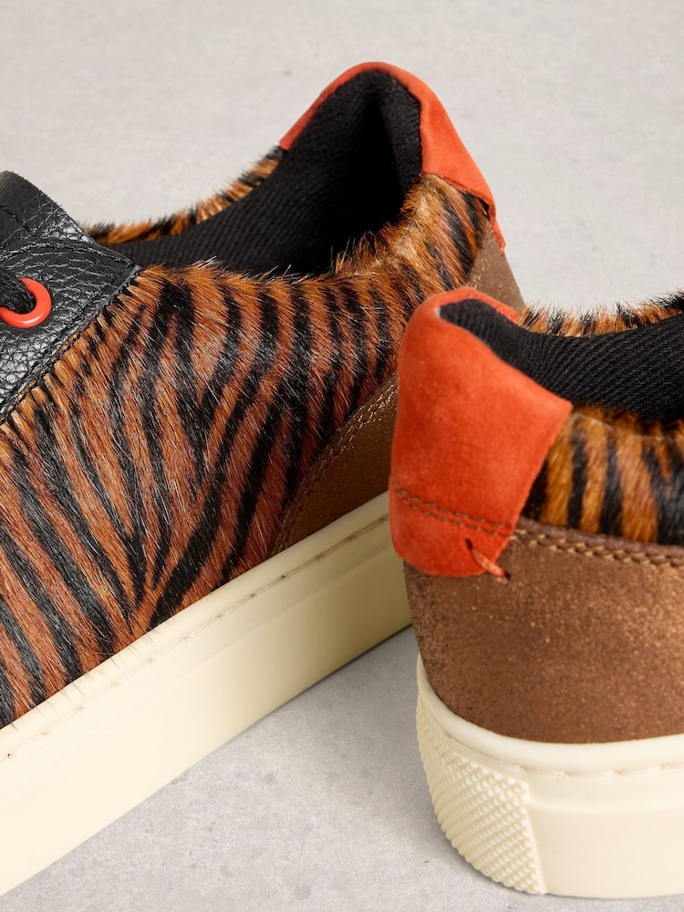 White Stuff Brown Tori Leather Trainers - Image 4 of 4