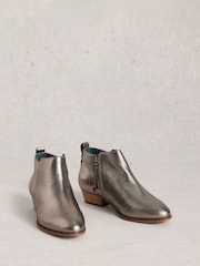 White Stuff Metallic Wide Fit Leather Ankle Boots - Image 2 of 4