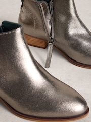 White Stuff Metallic Wide Fit Leather Ankle Boots - Image 4 of 4
