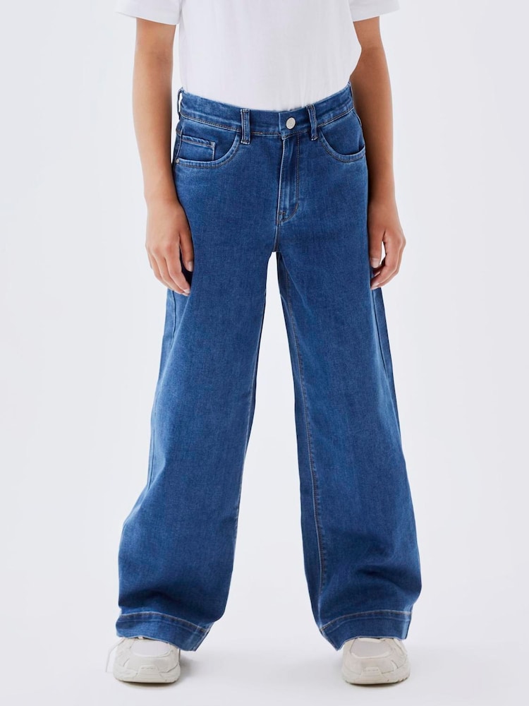 Name It Blue High Waist Wide Leg Jeans - Image 1 of 4