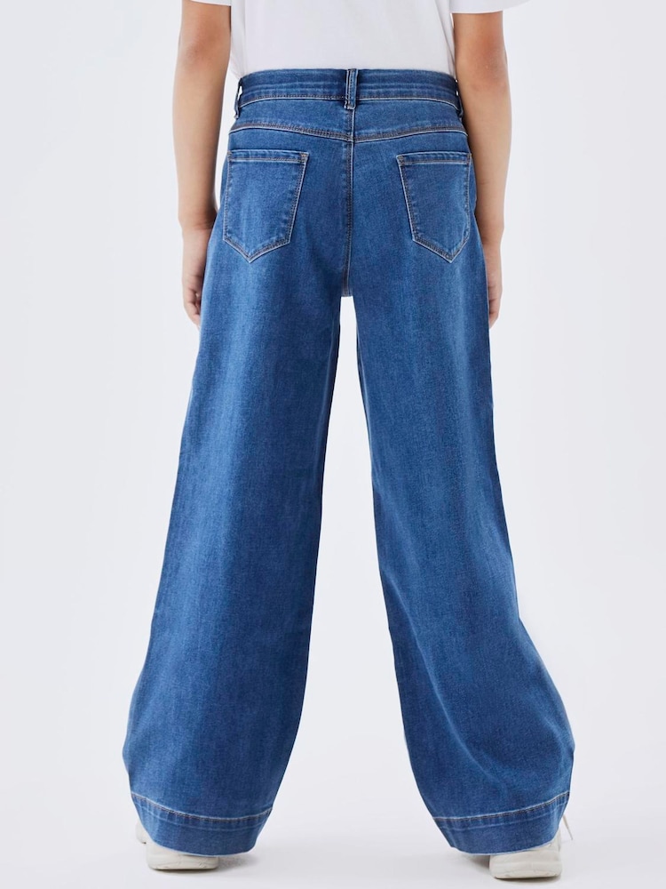 Name It Blue High Waist Wide Leg Jeans - Image 2 of 4