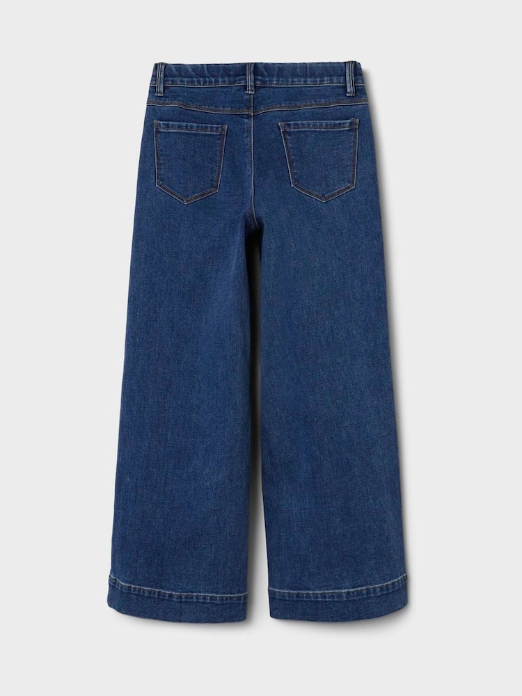 Name It Blue High Waist Wide Leg Jeans - Image 4 of 4