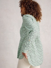 White Stuff Green Sophie Longline Shirt - Image 3 of 6