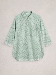 White Stuff Green Sophie Longline Shirt - Image 5 of 6