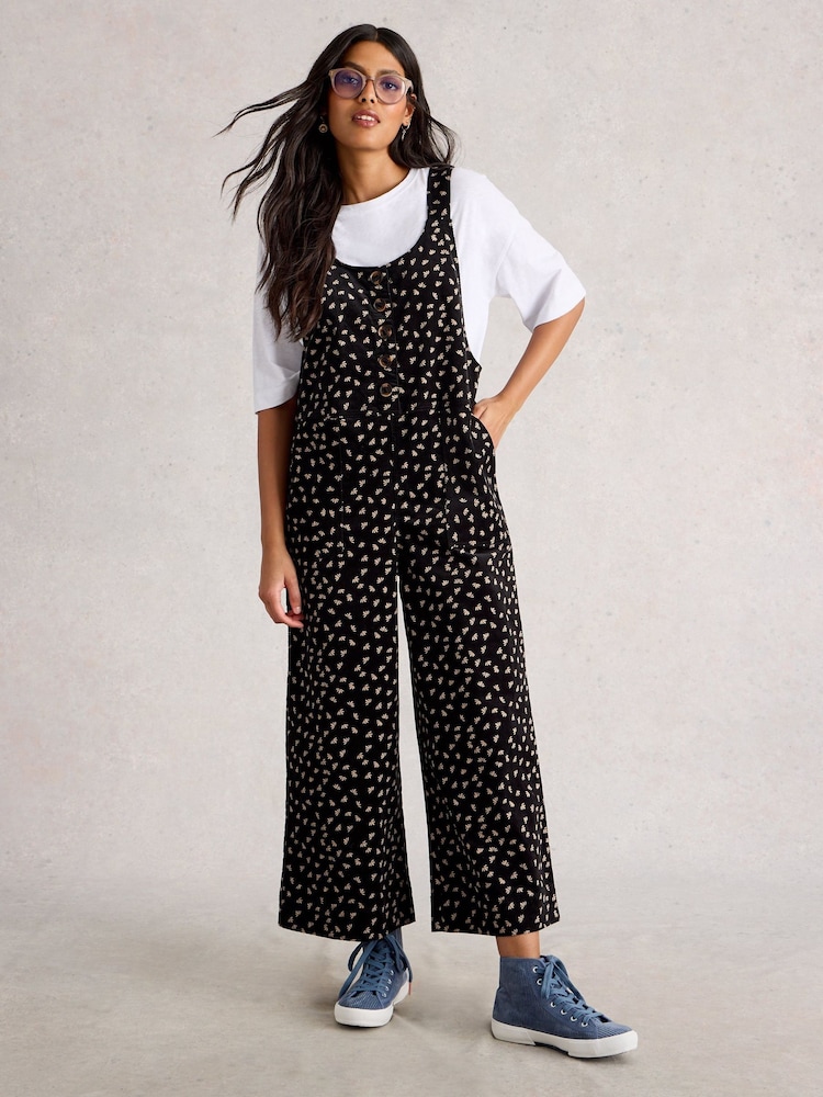 White Stuff Black Viola Cord Dungarees - Image 1 of 6
