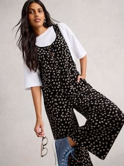 White Stuff Black Viola Cord Dungarees - Image 3 of 6
