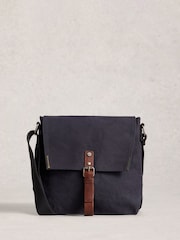 White Stuff Blue Charlie Canvas Cross-Body Bag - Image 1 of 5