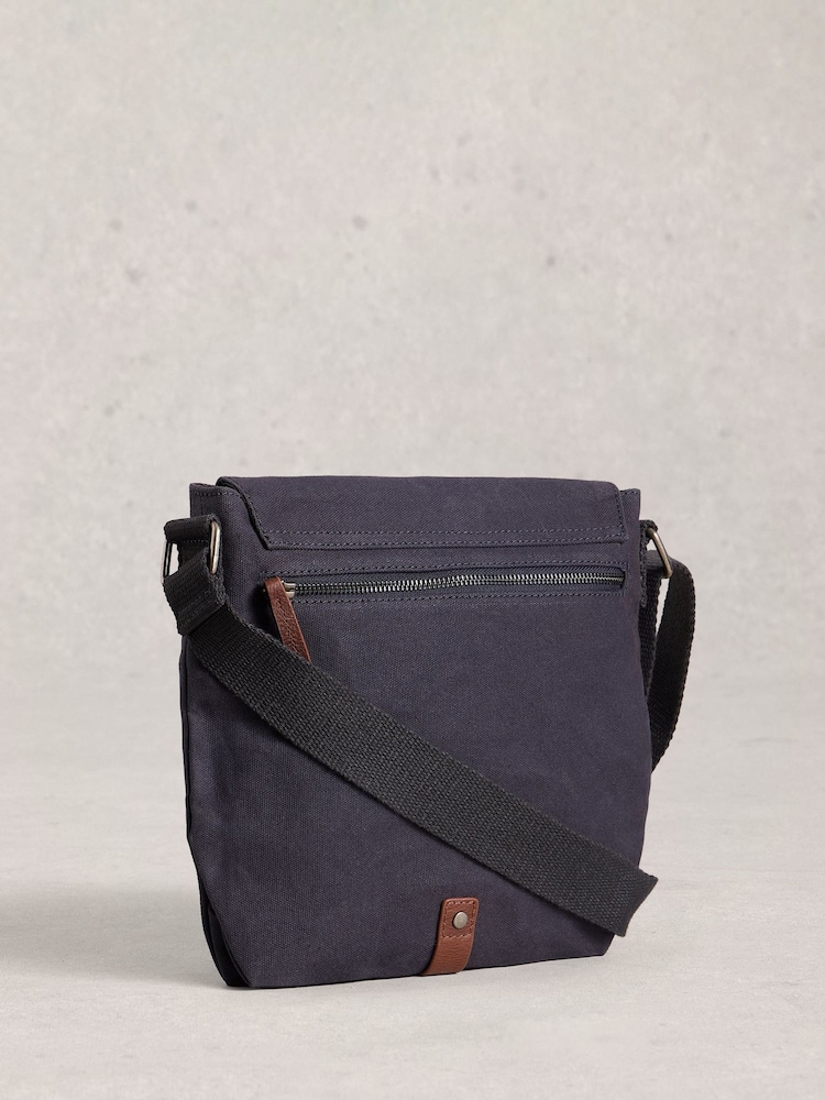 White Stuff Blue Charlie Canvas Cross-Body Bag - Image 2 of 5