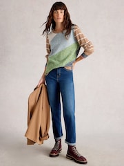 White Stuff Green Talia Nep Jumper - Image 1 of 6