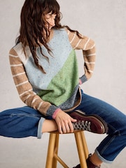 White Stuff Green Talia Nep Jumper - Image 3 of 6
