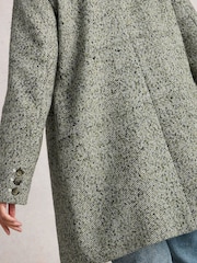 White Stuff Grey Karla Tweed Wool Blend Coat - Image 3 of 6