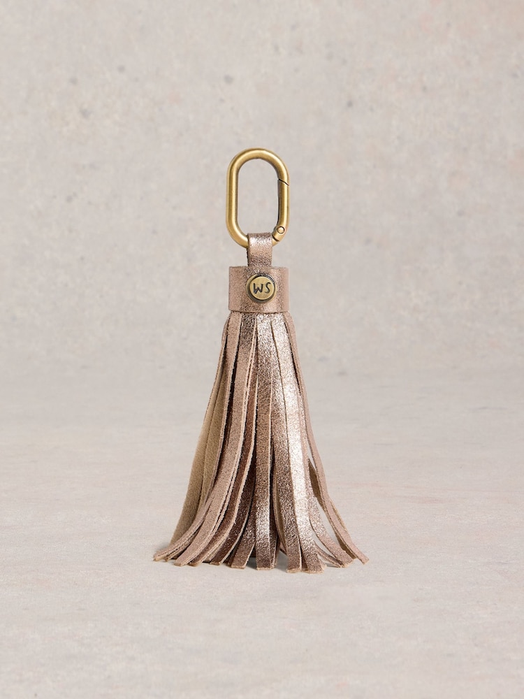 White Stuff Metallic Tassel Keyring - Image 1 of 3