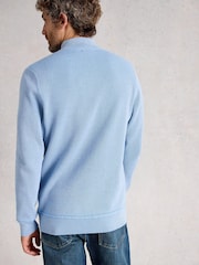 White Stuff Blue Attadale Funnel Neck Jumper - Image 3 of 6