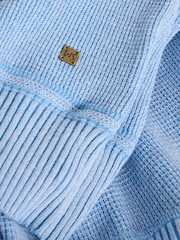White Stuff Blue Attadale Funnel Neck Jumper - Image 6 of 6