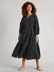 White Stuff Black Gina Midi Dress - Image 1 of 7