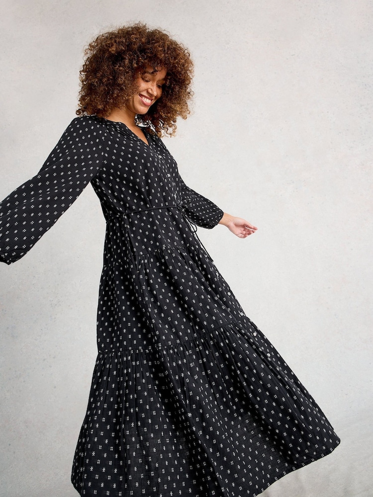 White Stuff Black Gina Midi Dress - Image 2 of 7