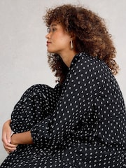 White Stuff Black Gina Midi Dress - Image 4 of 7