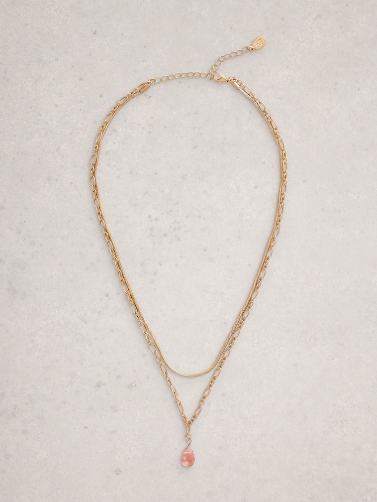 White Stuff Orange Lily Multi Drop Necklaces - Image 1 of 2