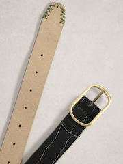 White Stuff Black Reversible Leather Belt - Image 3 of 3