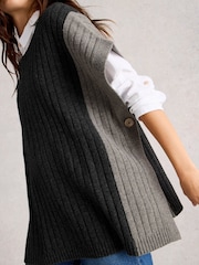 White Stuff Grey Ava Knitted Poncho - Image 4 of 6