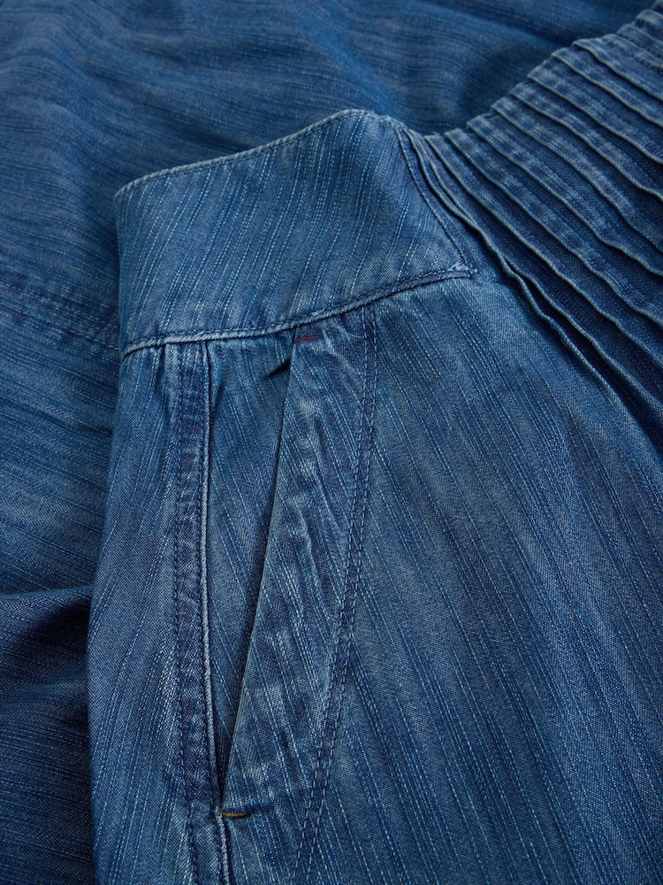 White Stuff Blue Charlotte Denim Midi Skirt - Image 6 of 6