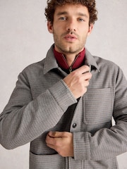 White Stuff Grey Houndstooth Worker Jacket - Image 3 of 6