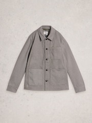 White Stuff Grey Houndstooth Worker Jacket - Image 6 of 6