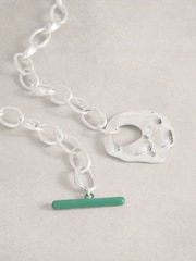 White Stuff Silver Abstract Hammered Necklaces - Image 2 of 2