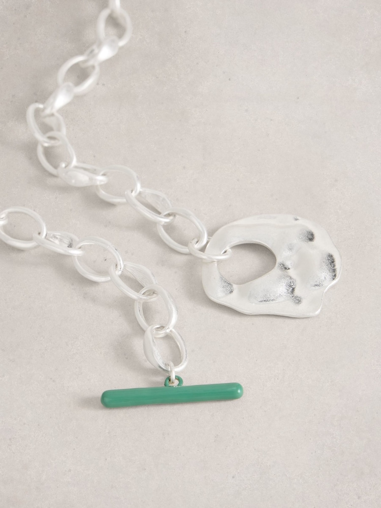 White Stuff Silver Abstract Hammered Necklaces - Image 2 of 2