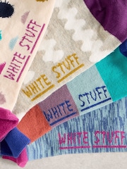 White Stuff Natural Hotch Potch Ankle Socks 4 Pack - Image 4 of 4
