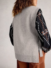 White Stuff Grey Tanya Tabard Poncho - Image 3 of 6