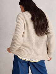 White Stuff Natural Sally Slub Cardigan - Image 3 of 6