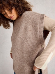 White Stuff Natural Diamond Stitch Poncho - Image 3 of 6