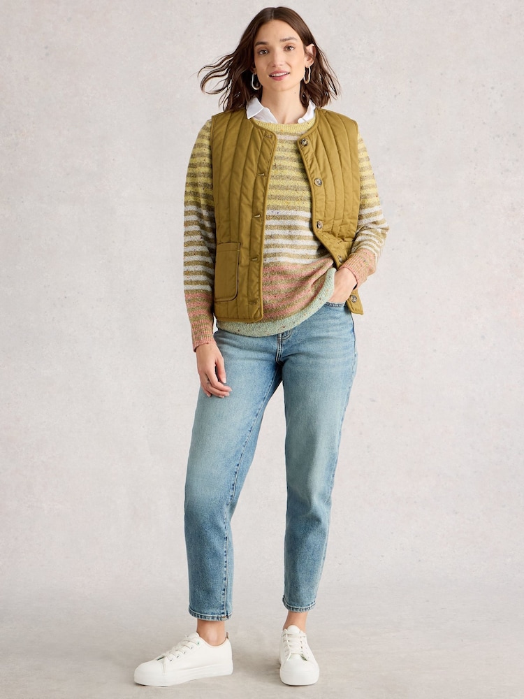 White Stuff Yellow Talia Nep Jumper - Image 1 of 6