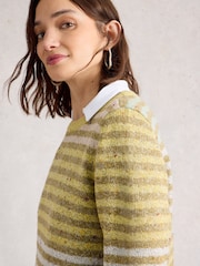 White Stuff Yellow Talia Nep Jumper - Image 4 of 6