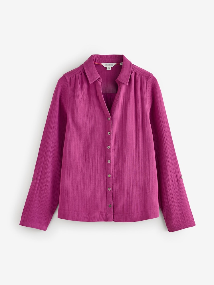 White Stuff Purple Annie Double Cotton Cloth Shirt - Image 1 of 1 White Stuff Purple Annie Double Cotton Cloth Shirt - Image 1 of 1