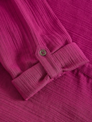 White Stuff Purple Annie Double Cotton Cloth Shirt - Image 6 of 6