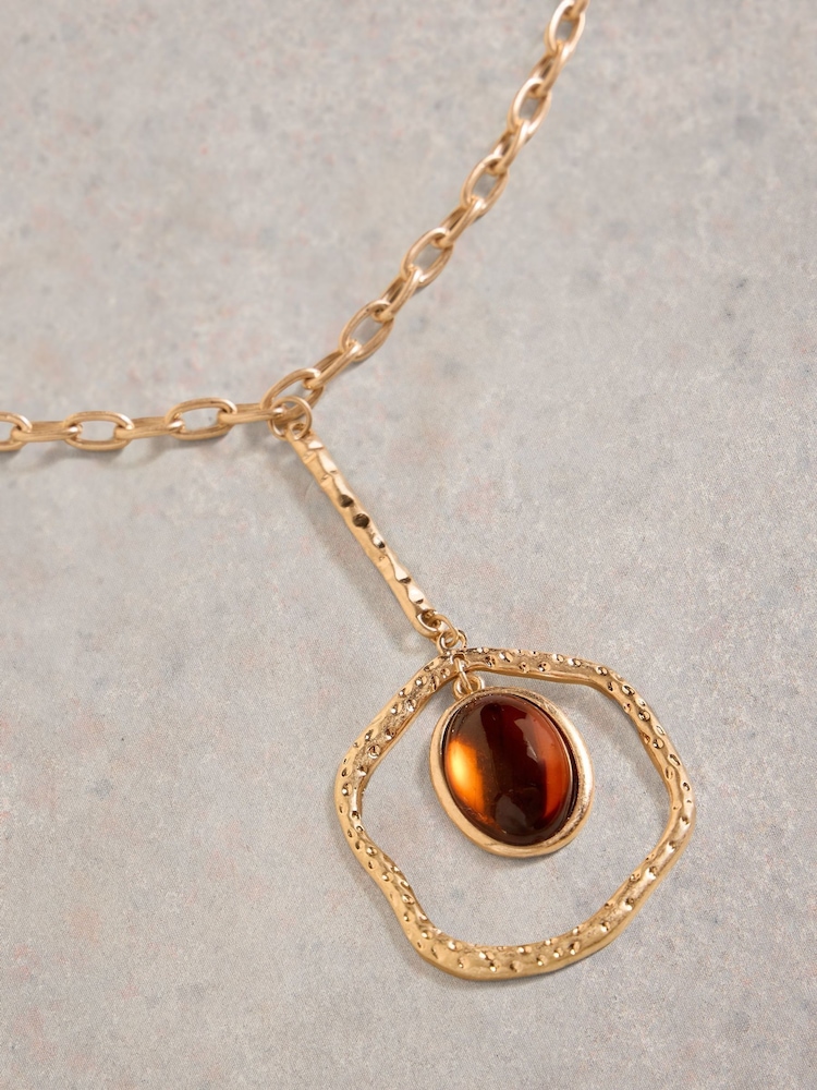White Stuff Brown Bella Stone Pendent Necklaces - Image 2 of 3