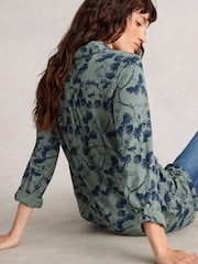 White Stuff Green Annie Longline Shirt - Image 2 of 6