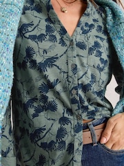 White Stuff Green Annie Longline Shirt - Image 3 of 6