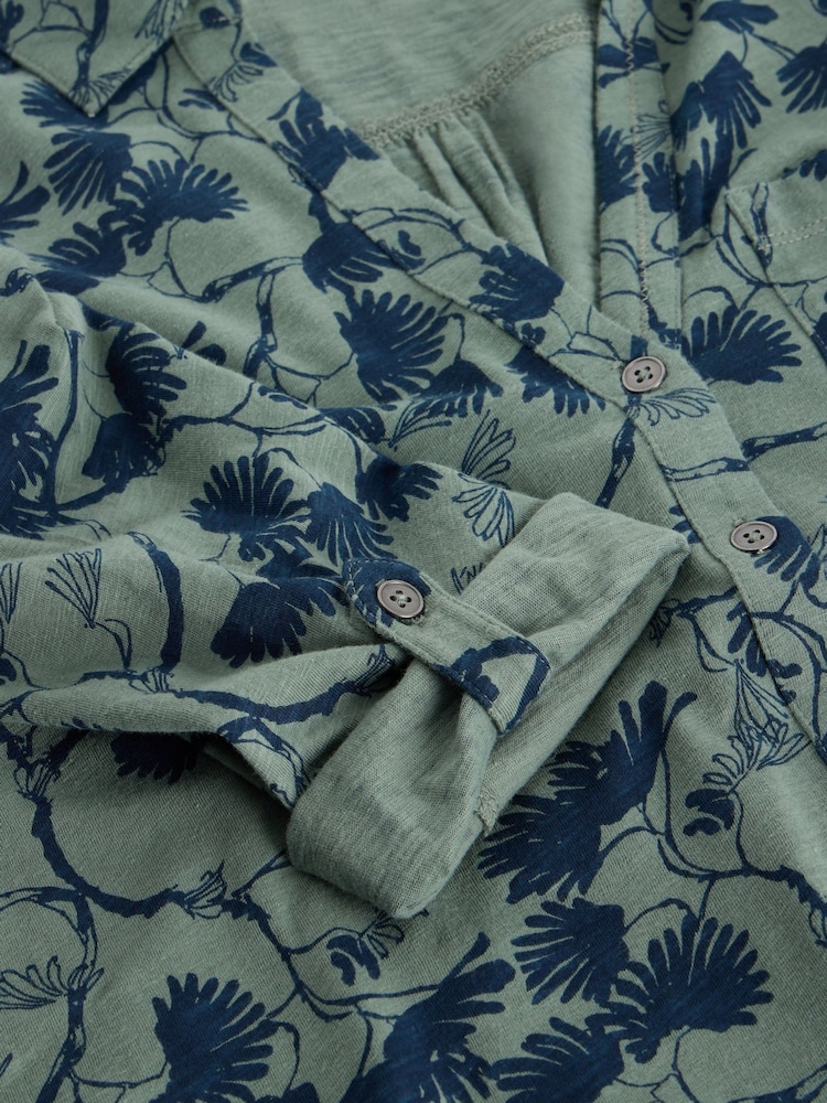 White Stuff Green Annie Longline Shirt - Image 6 of 6