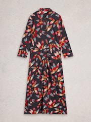 White Stuff Grey Rua Jersey Shirt Dress - Image 5 of 6