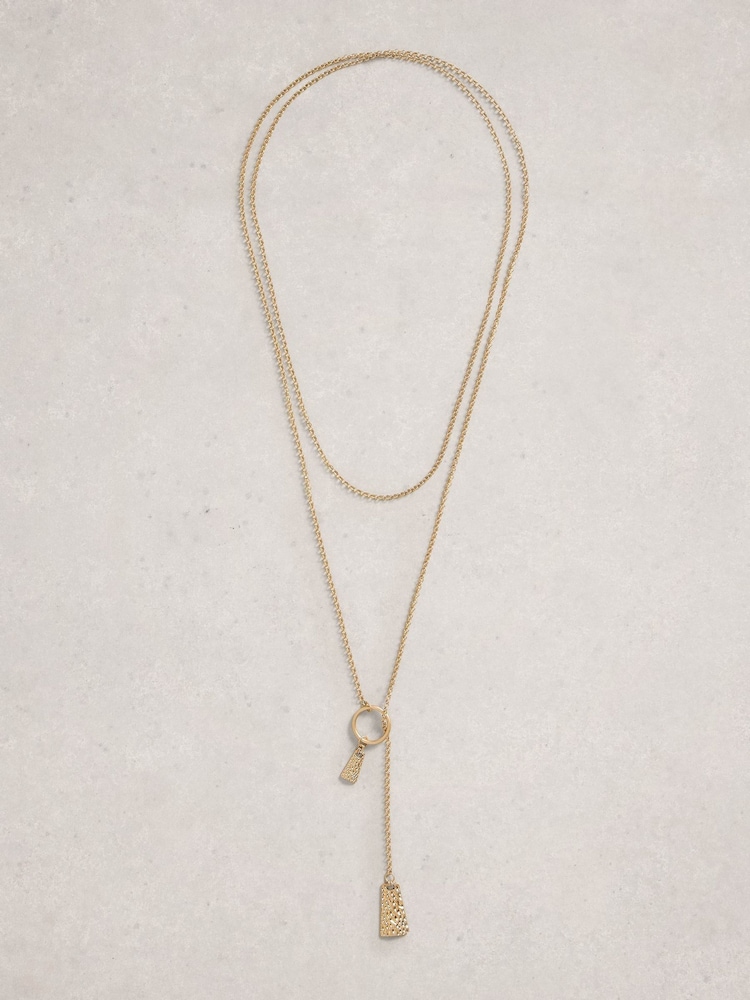 White Stuff Gold Mia Double Layer Necklaces - Image 1 of 2
