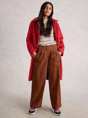 White Stuff Brown Clara Cord Wide Leg Trousers - Image 1 of 6