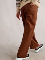 White Stuff Brown Clara Cord Wide Leg Trousers - Image 2 of 6