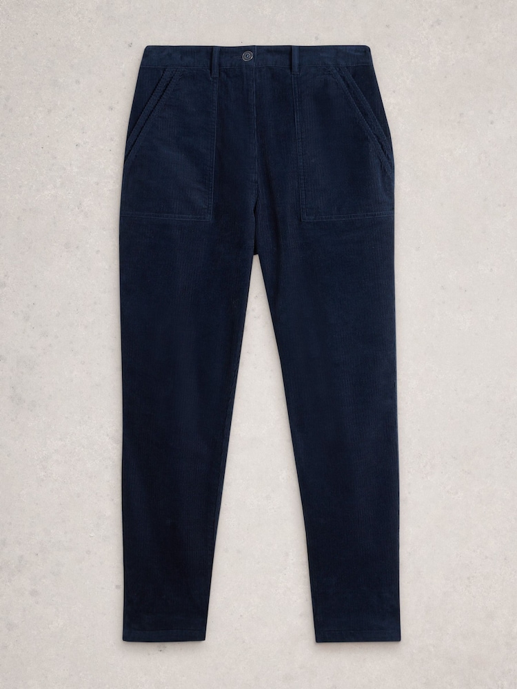 White Stuff Blue Twister Cord Trousers - Image 6 of 6