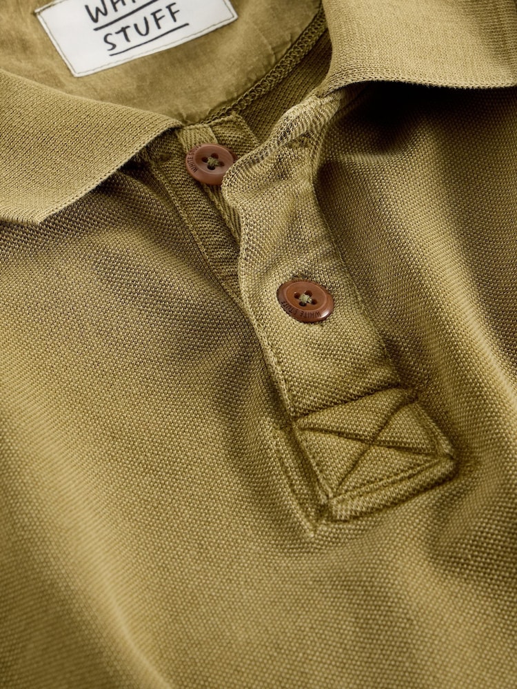 White Stuff Green Utility Polo Shirt - Image 6 of 6